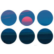 Магнитные фотопазлы круги d55 набор 6 штук Cold Red Light
