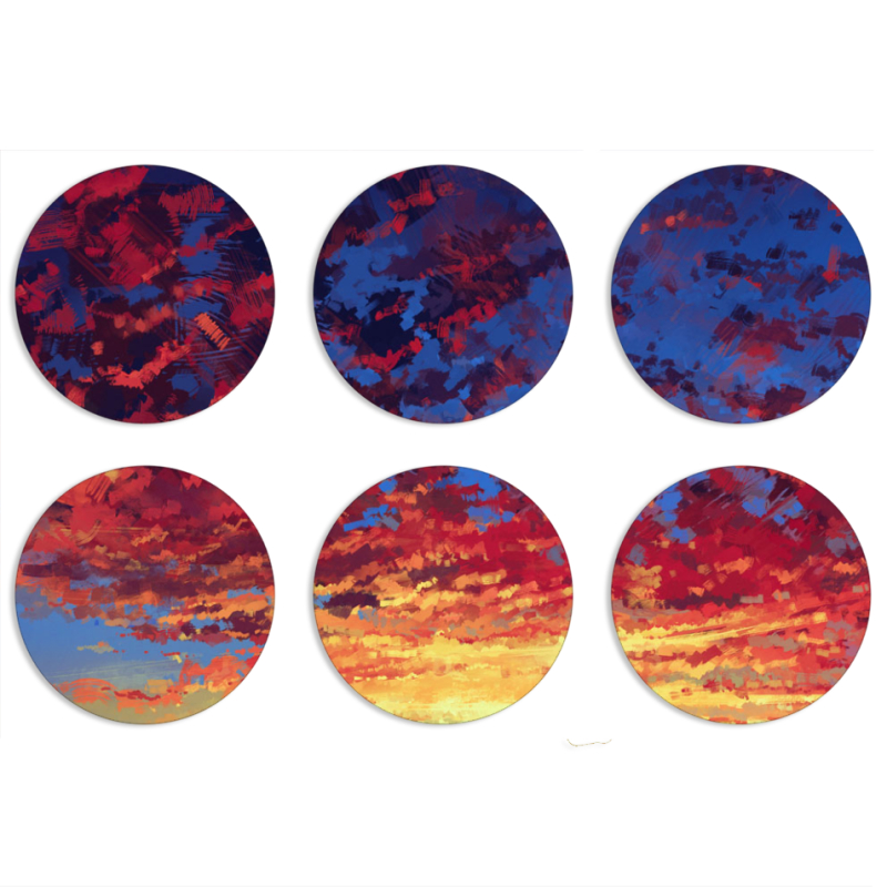 Магнитные фотопазлы круги d55 набор 6 штук Draw Breath