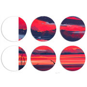 Магнитные фотопазлы круги d55 набор 6 штук Heaven a