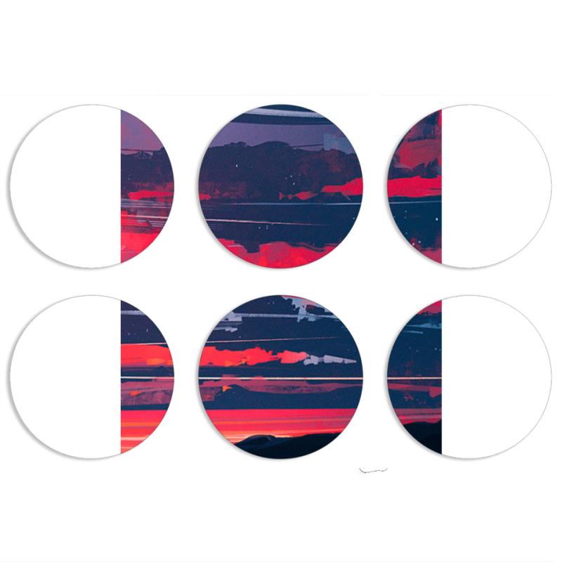 Магнитные фотопазлы круги d55 набор 6 штук Heaven b