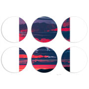 Магнитные фотопазлы круги d55 набор 6 штук Heaven b