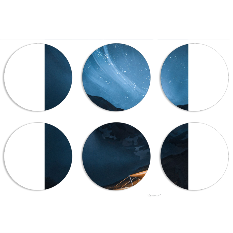 Магнитные фотопазлы круги d55 набор 6 штук Nowhere