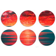 Магнитные фотопазлы круги d55 набор 6 штук Seaside b