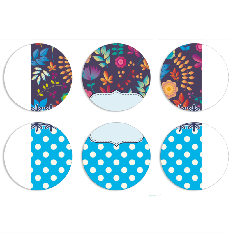 Магнитные фотопазлы круги d55 набор 6 штук 