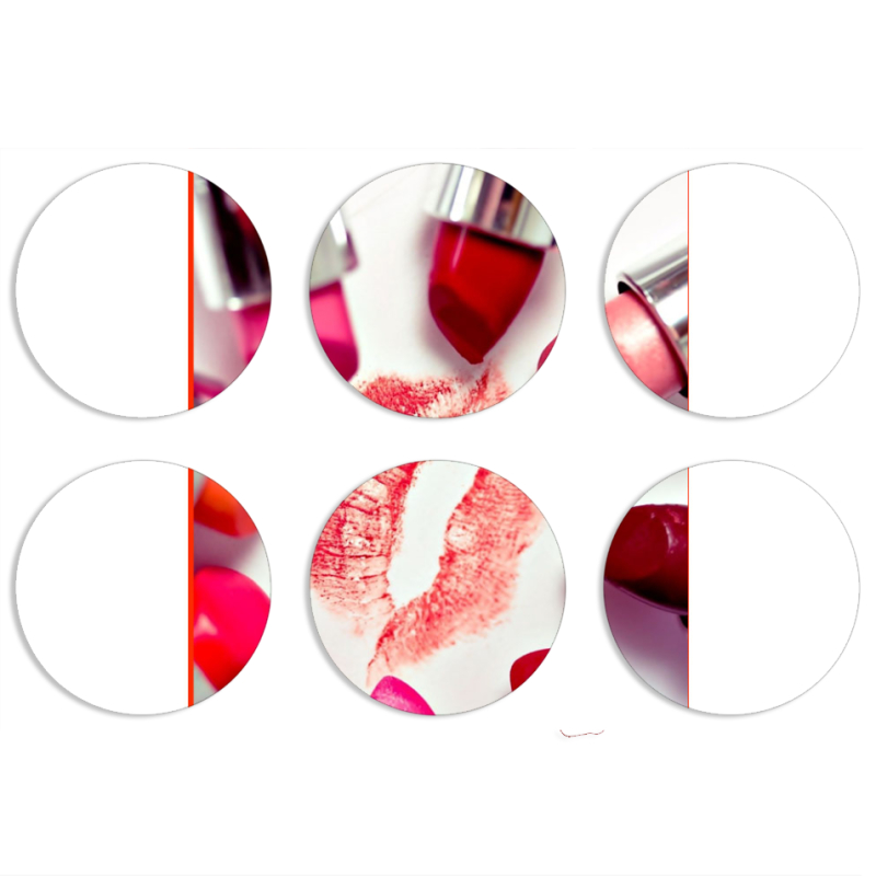 Магнитные фотопазлы круги d55 набор 6 штук 