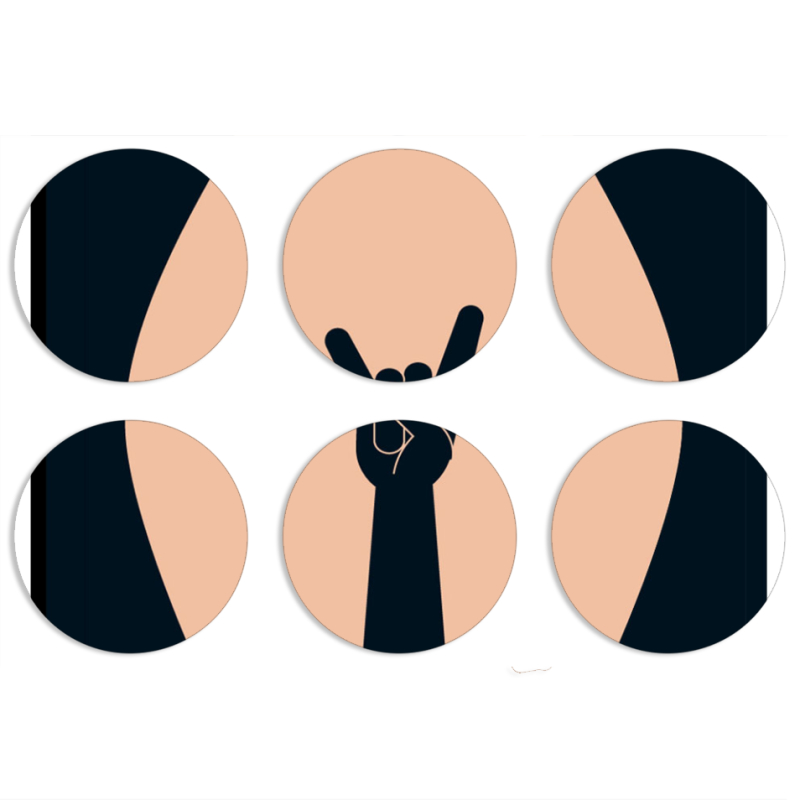 Магнитные фотопазлы круги d55 набор 6 штук 