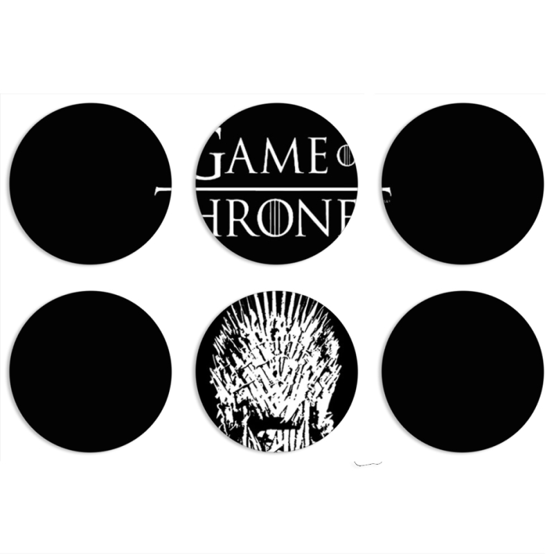 Магнитные фотопазлы круги d55 набор 6 штук 