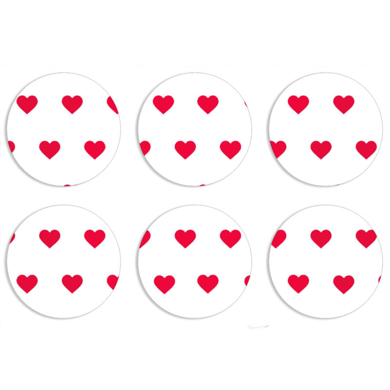 Магнитные фотопазлы круги d55 набор 6 штук 