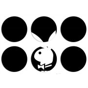 Магнитные фотопазлы круги d55 набор 6 штук 