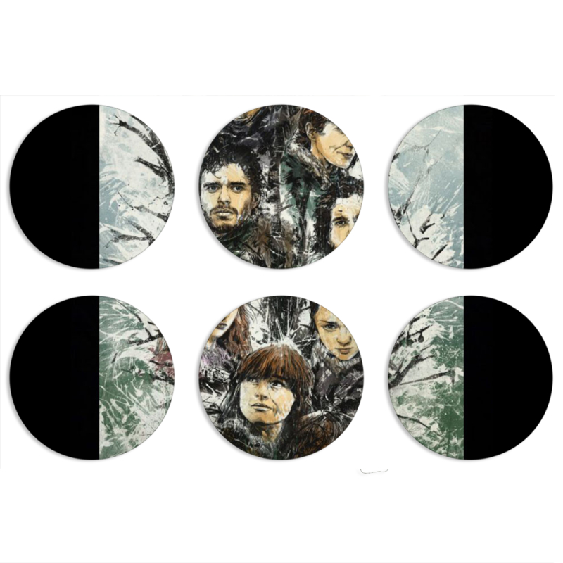 Магнитные фотопазлы круги d55 набор 6 штук 