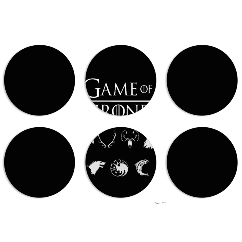 Магнитные фотопазлы круги d55 набор 6 штук 