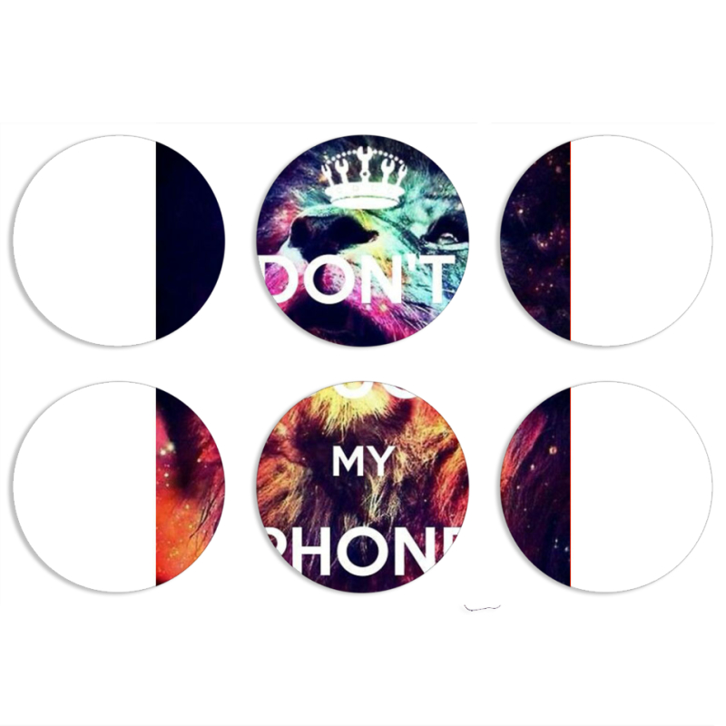 Магнитные фотопазлы круги d55 набор 6 штук 