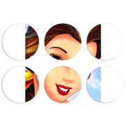 Магнитные фотопазлы круги d55 набор 6 штук 