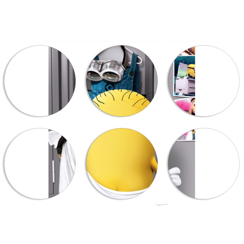 Магнитные фотопазлы круги d55 набор 6 штук 