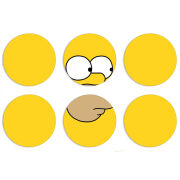 Магнитные фотопазлы круги d55 набор 6 штук 