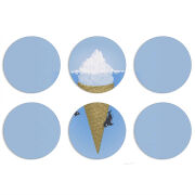 Магнитные фотопазлы круги d55 набор 6 штук 