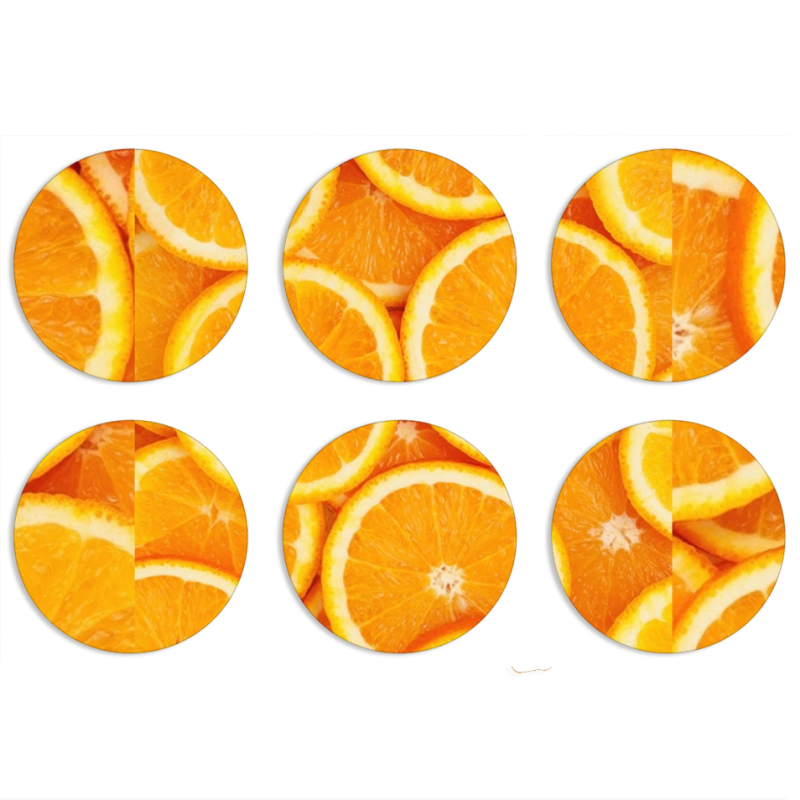 Магнитные фотопазлы круги d55 набор 6 штук 