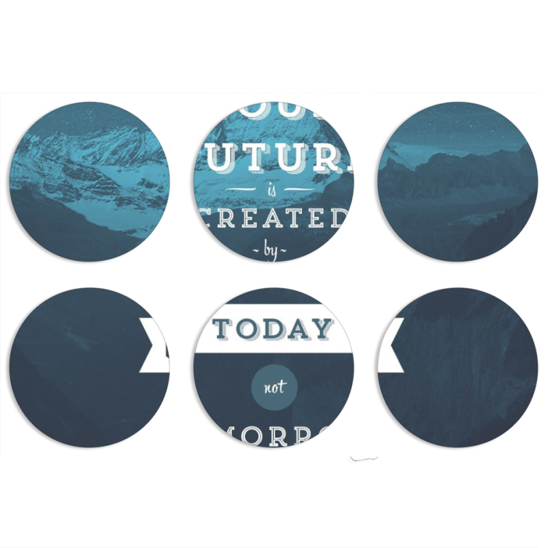 Магнитные фотопазлы круги d55 набор 6 штук 