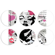 Магнитные фотопазлы круги d55 набор 6 штук 