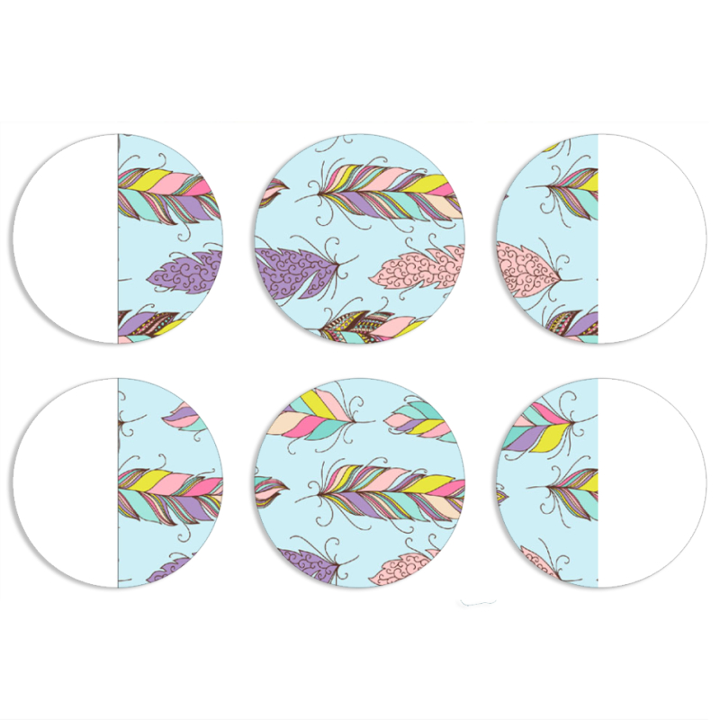 Магнитные фотопазлы круги d55 набор 6 штук 