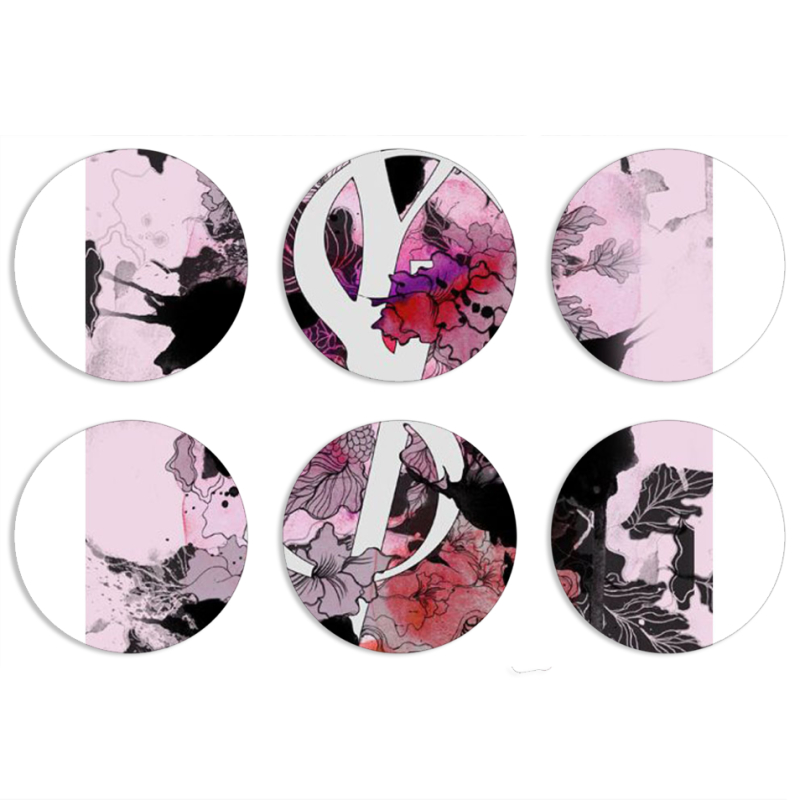 Магнитные фотопазлы круги d55 набор 6 штук 