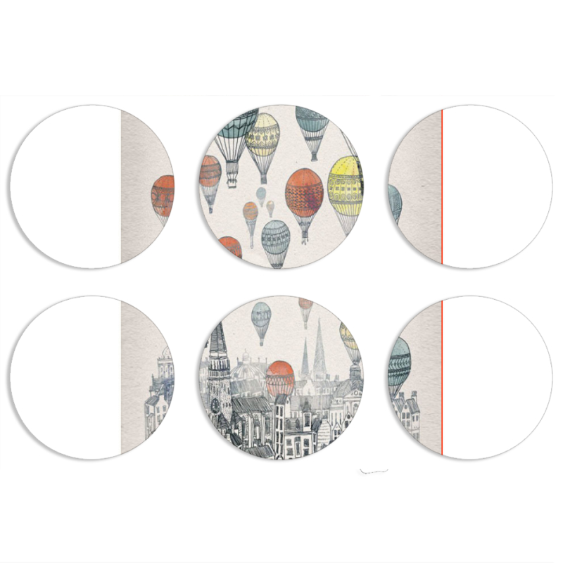 Магнитные фотопазлы круги d55 набор 6 штук 