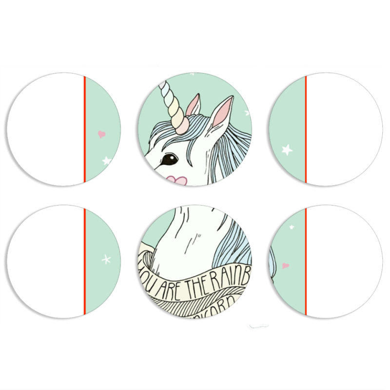 Магнитные фотопазлы круги d55 набор 6 штук My Unicorn