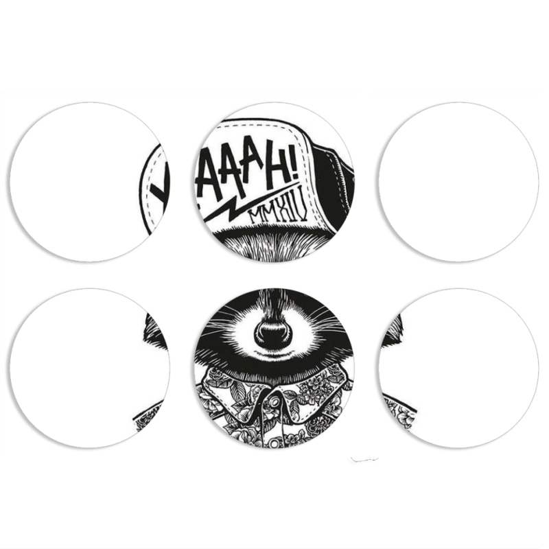 Магнитные фотопазлы круги d55 набор 6 штук 