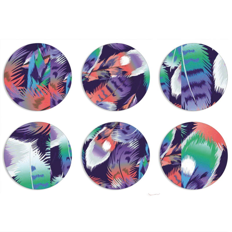 Магнитные фотопазлы круги d55 набор 6 штук 