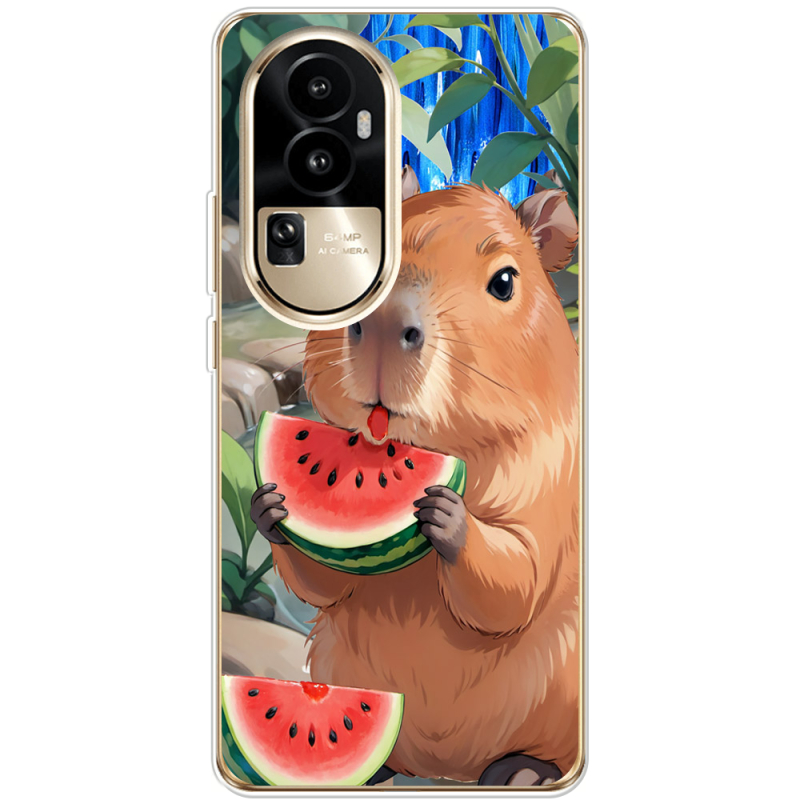 Чехол BoxFace OPPO Reno 10 Pro (China) Капібара з кавуном