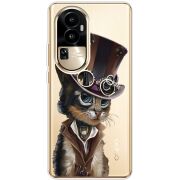 Прозрачный чехол BoxFace OPPO Reno 10 Pro (China) Steampunk Cat