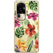 Прозрачный чехол BoxFace OPPO Reno 10 Pro (China) Tropical Flowers