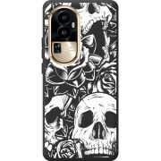 Черный чехол BoxFace OPPO Reno 10 Pro (China) Skull and Roses