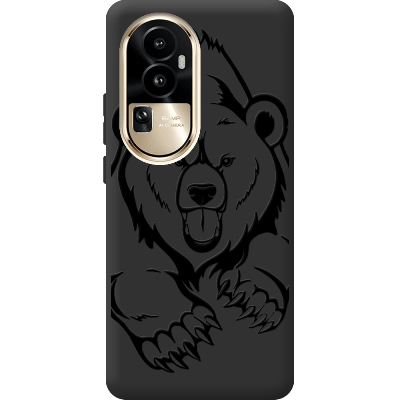 Черный чехол BoxFace OPPO Reno 10 Pro (China) Grizzly Bear