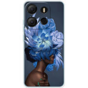 Чехол BoxFace Tecno POP 7 Exquisite Blue Flowers