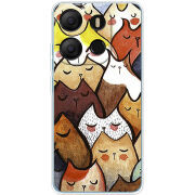 Чехол BoxFace Tecno POP 7 Sleepy Cats