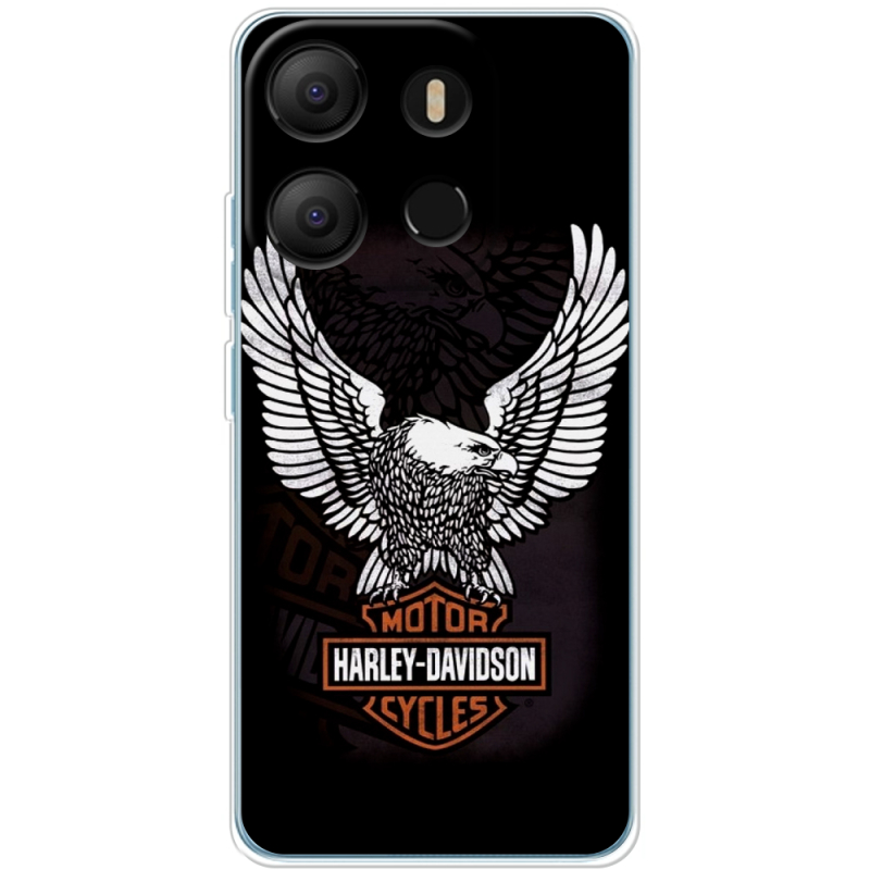 Чехол BoxFace Tecno POP 7 Harley Davidson and eagle