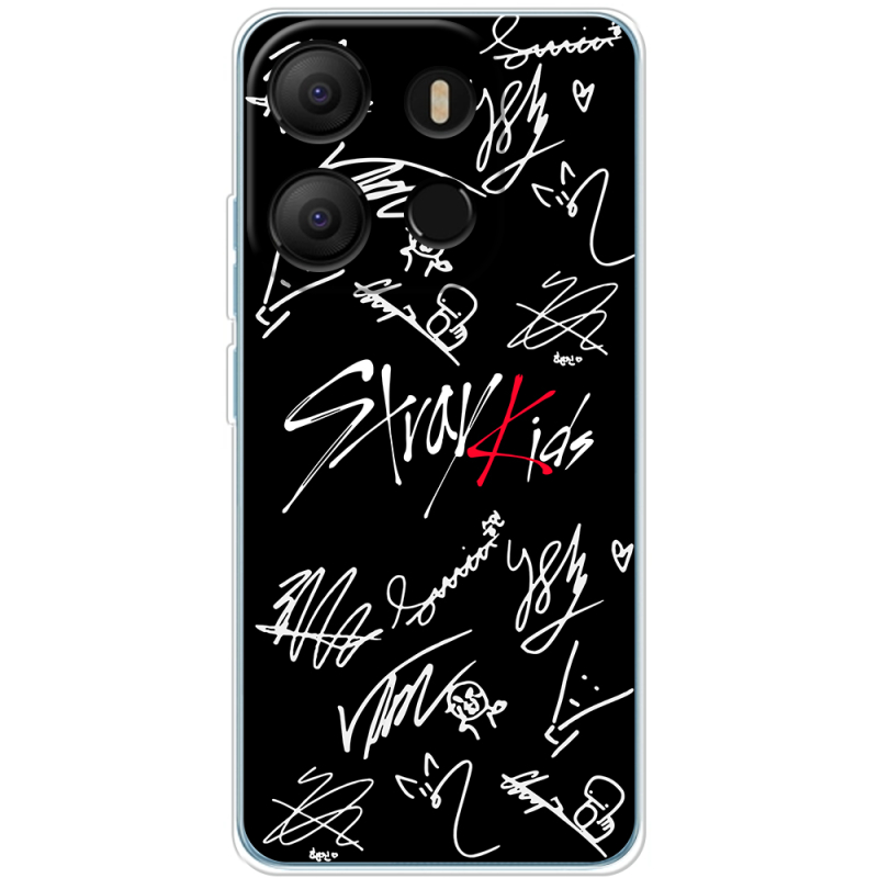 Чехол BoxFace Tecno POP 7 Stray Kids автограф