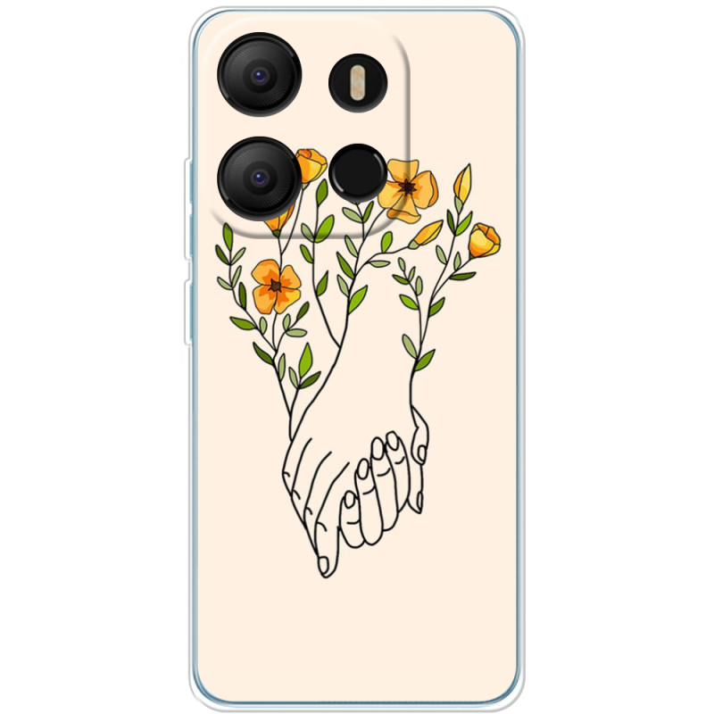 Чехол BoxFace Tecno POP 7 Flower Hands