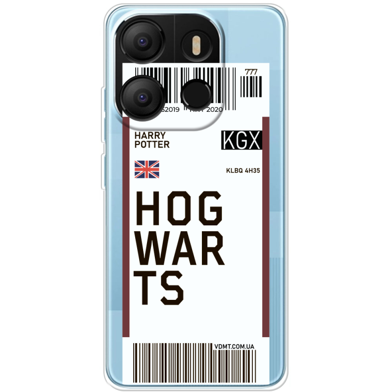 Прозрачный чехол BoxFace Tecno POP 7 Ticket Hogwarts