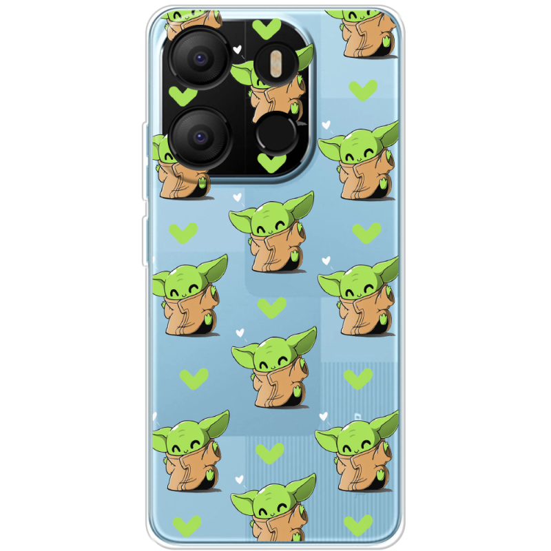 Прозрачный чехол BoxFace Tecno POP 7 Pattern Baby Yoda