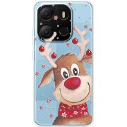 Прозрачный чехол BoxFace Tecno POP 7 Winter Deer