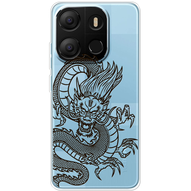 Прозрачный чехол BoxFace Tecno POP 7 Chinese Dragon