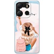 Прозрачный чехол BoxFace Tecno POP 7 Travel Girl