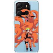 Прозрачный чехол BoxFace Tecno POP 7 Naruto and Kurama