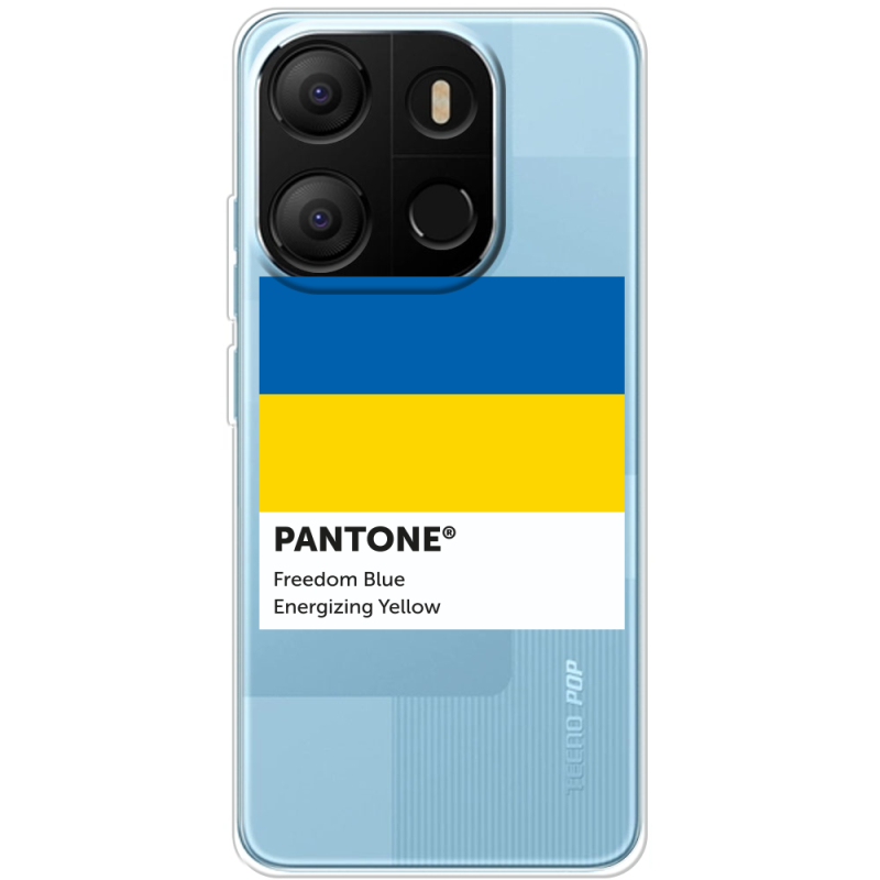 Прозрачный чехол BoxFace Tecno POP 7 Pantone вільний синій