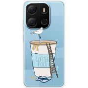 Прозрачный чехол BoxFace Tecno POP 7 Segull in Cofee Pool