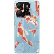 Прозрачный чехол BoxFace Tecno POP 7 Japanese Koi Fish