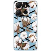 Прозрачный чехол BoxFace Tecno POP 7 Cotton flowers