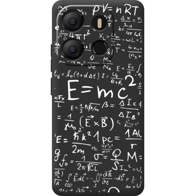 Черный чехол BoxFace Tecno POP 7 E=mc2